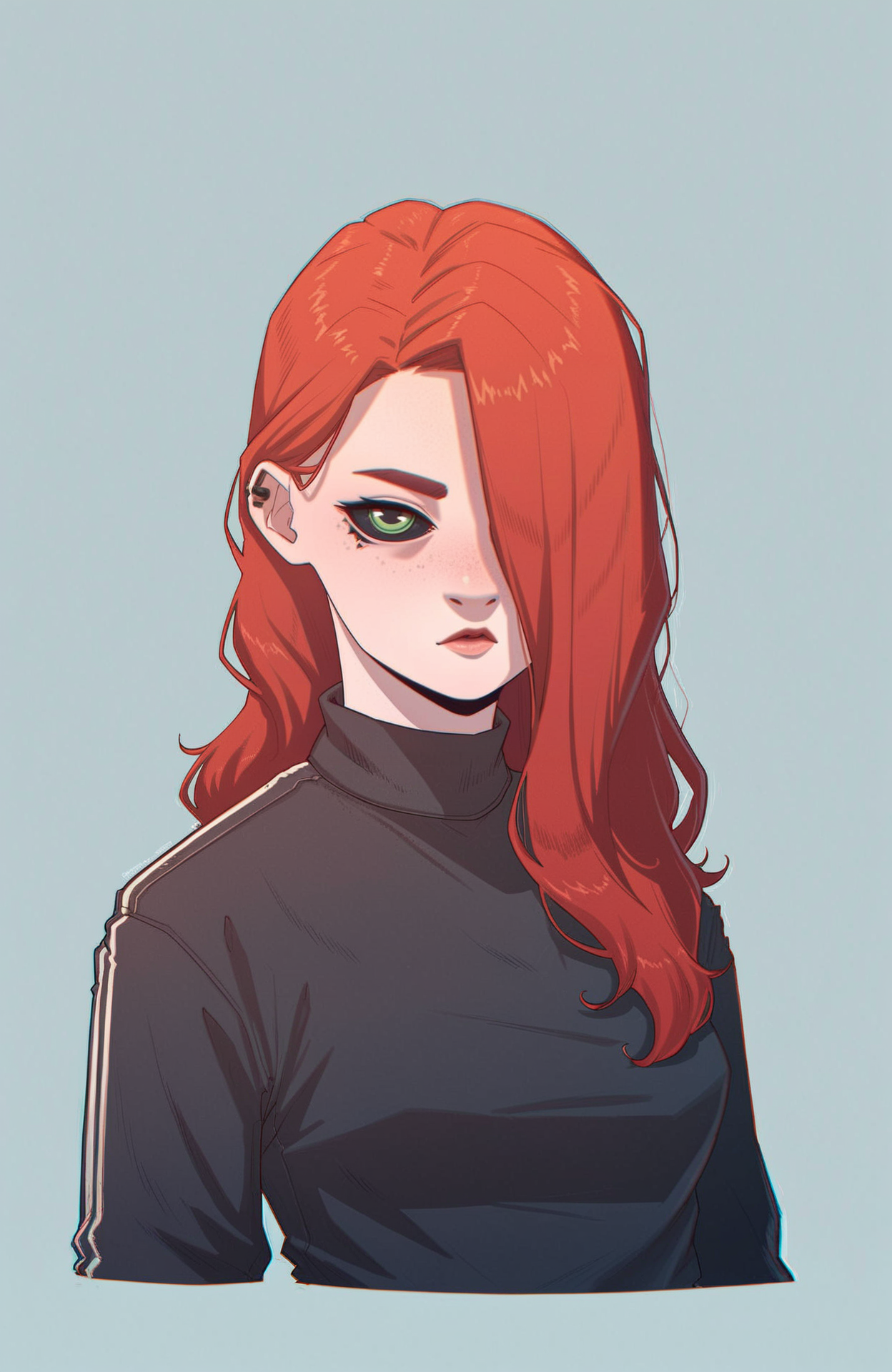 07989-3466321420-3202-(score_9, score_8_up, score_7_up), _long hair, red hair, pale skin, freckles, goth, small breasts, natural green eyes, hair over.png